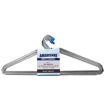 Amarshri Clothes Hangers, Mild Steel Chrome Plated Hanger fo