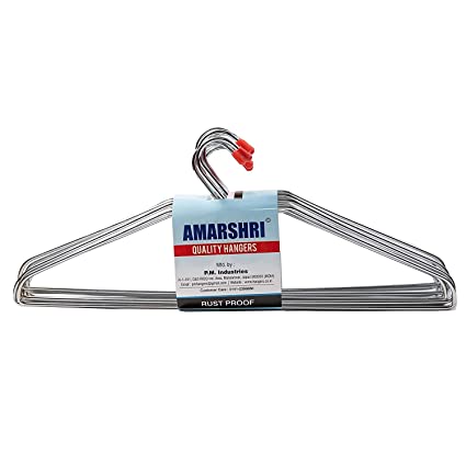 Amarshri Hanger for Clothes, Mild Steel Chrome Plating Hange