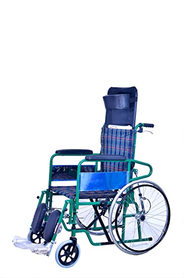 Shubhra Trading Company Reclining Wheelchair, Folding Steel 