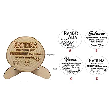 Personalised Wooden Plaque Natual Wood Plaque 5.5 X 5.7