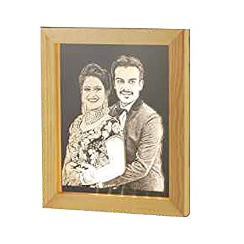 Personalised Laser Engraved LED Frame 9 X 7.5