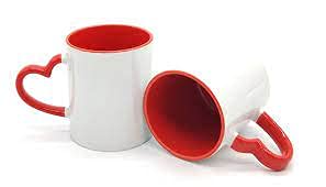 Personalized Heart Handle Coffee Mug for Tea, Milk Birthday/