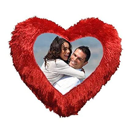 Red Heart Shape Personalised Cushion Pillow with Filler 12 X