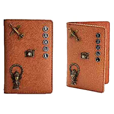 Personalized Passport Cover with Charm for Unisex and Women 