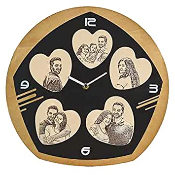 Personalized Wooden Wall Clocks |Wooden Wall Clock for Anniv