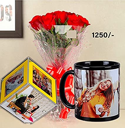 Personalized Black Magic Mug, Customized LED Cube & Artifici