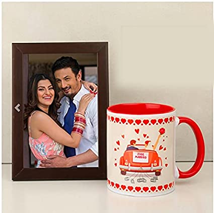 Personalized Mug with Customized Frame |Gift for Rakhi, Comb