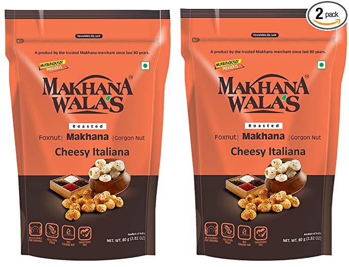 Makhanawala’s Roasted Makhana (Foxnuts)/ Gorgon nut |Cheesy 