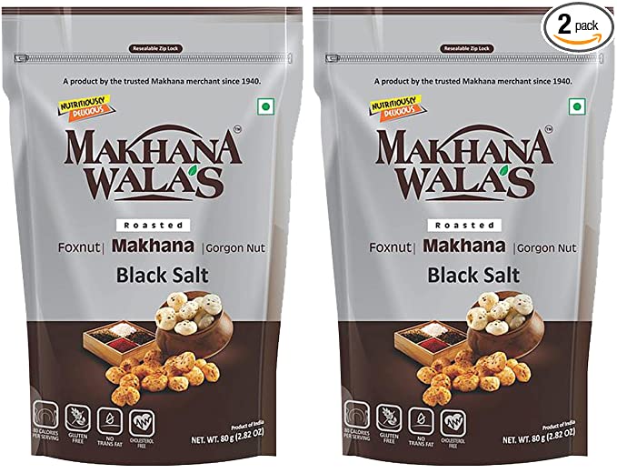 Makhanawala’s Roasted Makhana (Foxnuts)/ Gorgon nut |Black S