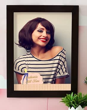 Personalized Black Wooden Photo Frame | Customized Photo Fra