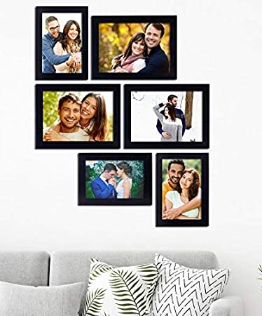 Personalized Black Wooden Photo Frame & Acralic Sheet | 3 Un