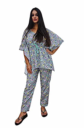 Motley by RiyaJain Womens Swiss Cotton Printed Pug Life Kaf