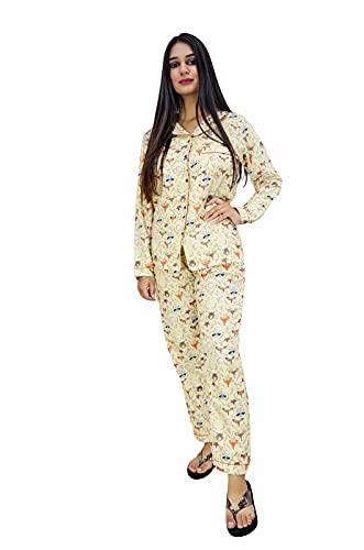 Motley by RiyaJain Womens Swiss Cotton Printed Fox Full Sle