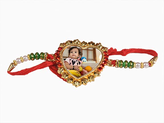 Personalized/Customized Designer Photo Rakhi,Name Rakhi, Art