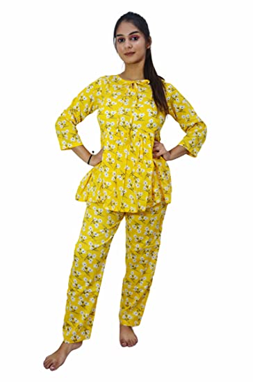 MOTLEY BY RIYA JAIN Womens Cotton Screen Printed Peplum Top