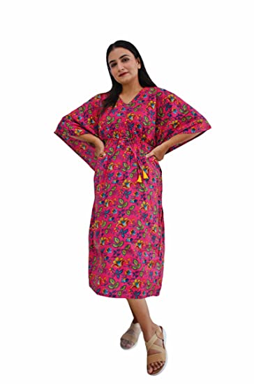 MOTLEY BY RIYA JAIN Womens Cotton Screen Printed kaftaan Lo